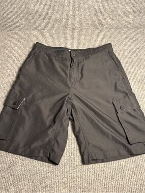 Tony Hawk Men's Black Cargo Shorts - Utility Pockets